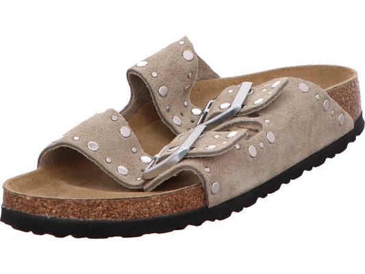 Birkenstock Damen Pantolette Arizona Rivet in taupe