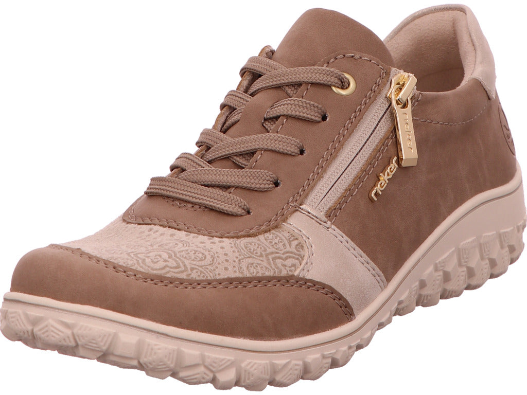 Rieker Damen Sneaker  in beige-bunt-kombiniert