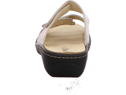 Longo Damen Pantolette  in weiß-bunt-kombiniert