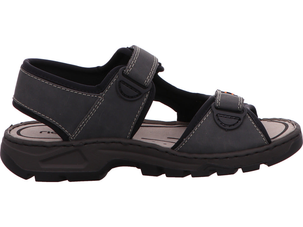 Rieker Herren Sandalette  in grau-bunt-kombiniert