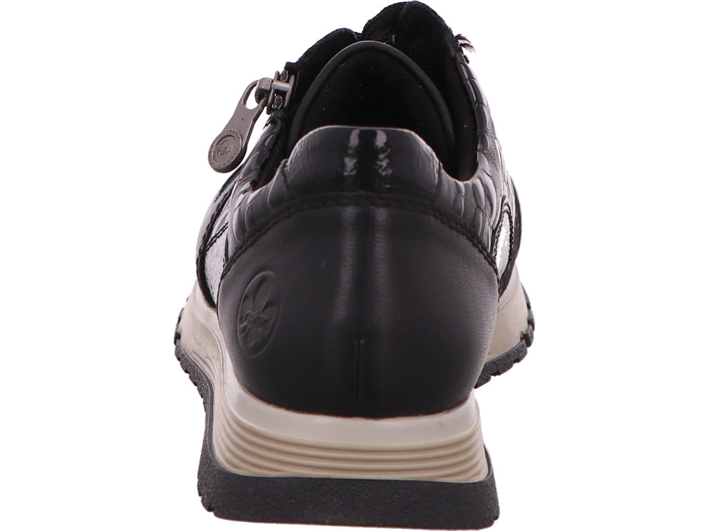 Rieker Damen Schnürschuh  in schwarz-kombiniert