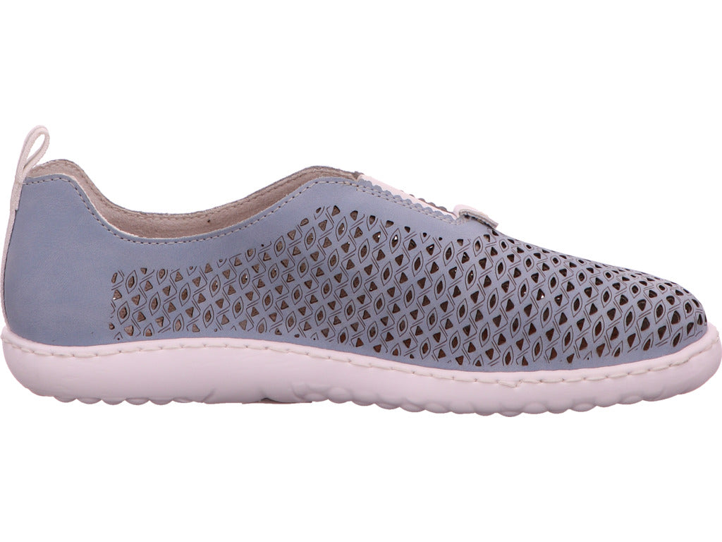 Rieker Damen Slipper  in blau-bunt-kombiniert