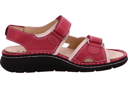 Finn Comfort Damen Sandalette Wanaka-S in rot-bunt-kombiniert