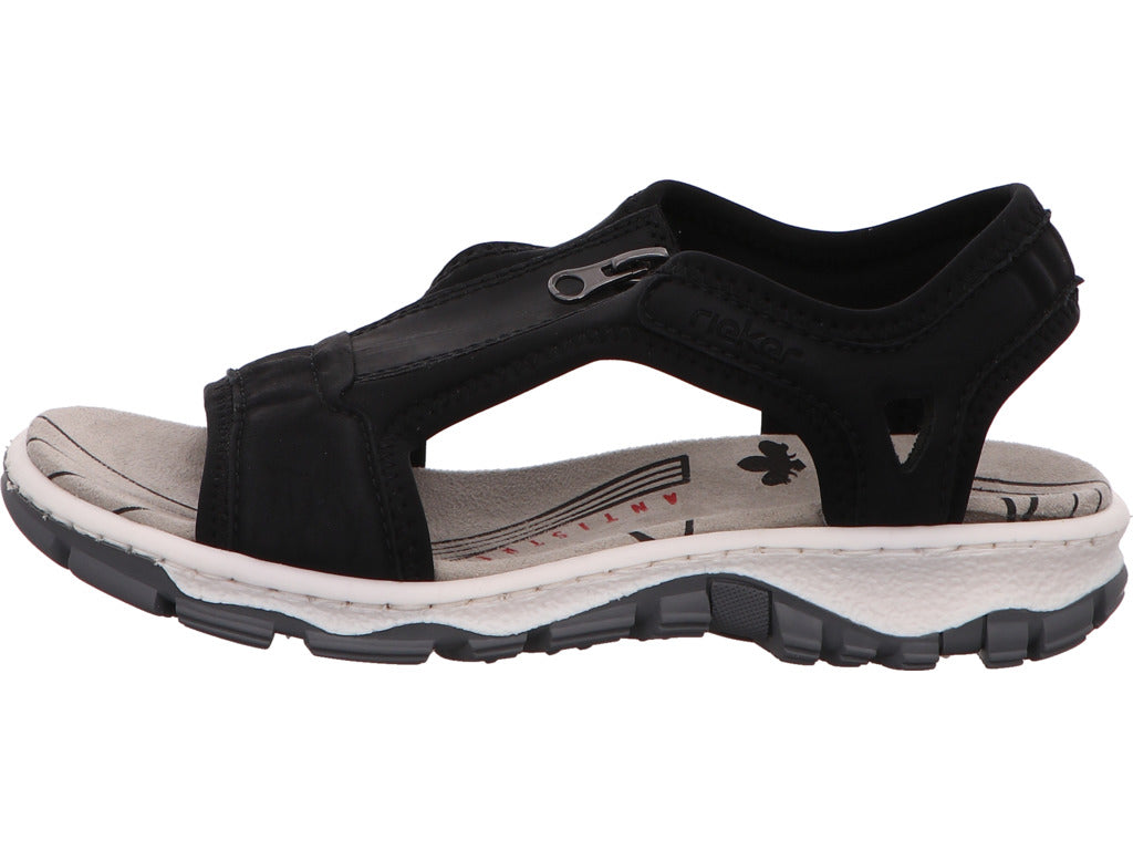 Rieker Damen Sandalette  in schwarz