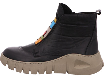 Gemini Damen Stiefel Anilina in schwarz-bunt-kombiniert