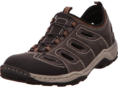 Rieker Herren Slipper  in schwarz-bunt-kombiniert