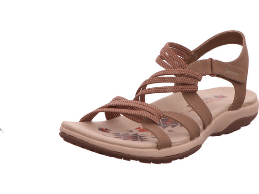 Skechers Damen Sandalette Reggae Slim-Summer Of Fun in braun
