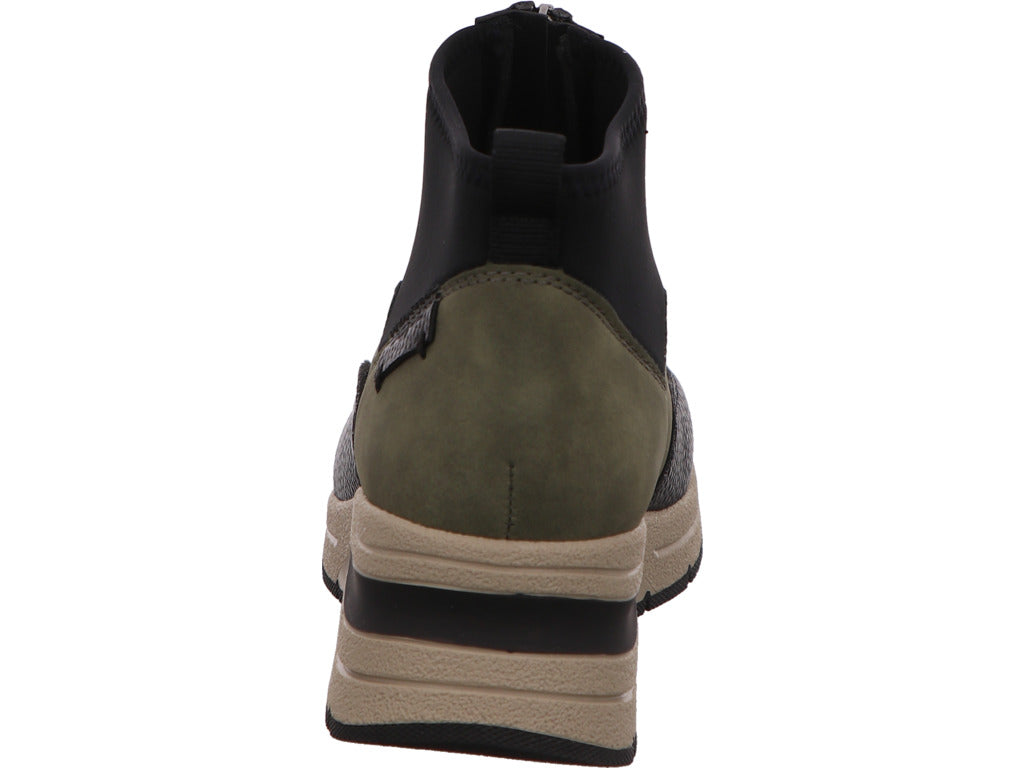 Rieker Damen Stiefel  in schwarz-bunt-kombiniert