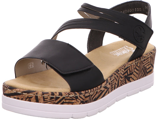 Rieker Damen Sandalette  in schwarz