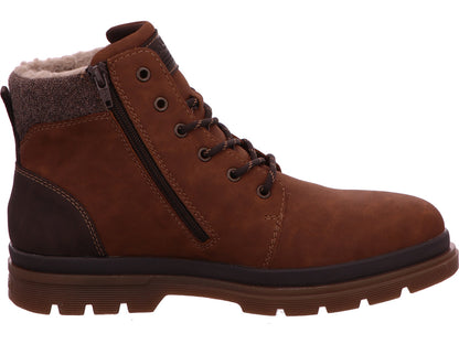 Rieker herenlaarzen in bruin-combinatie