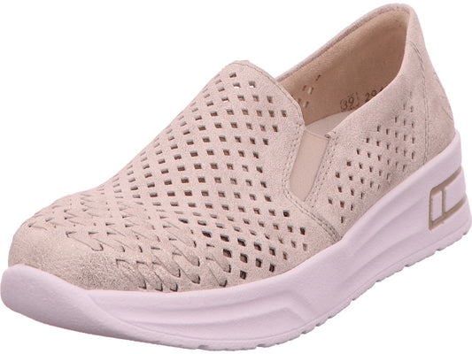 Rieker damesslippers in een beige-multicolor combinatie