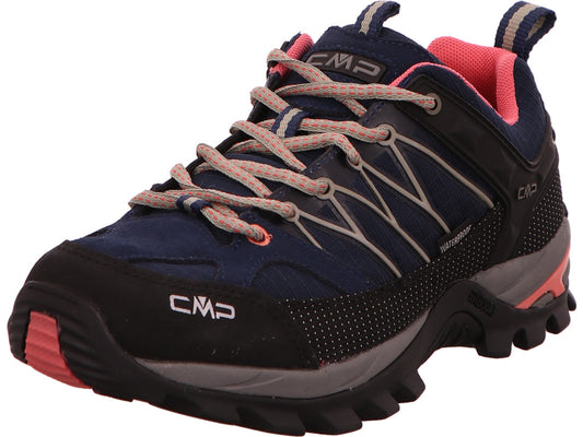 CMP Rigel Low dameswandelschoen in een blauw-multicolor combinatie