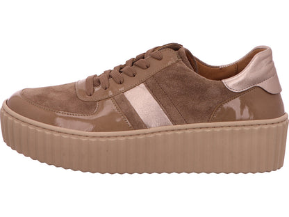 Gabor Damen Schnürschuh  in beige-bunt-kombiniert