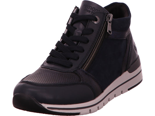 Remonte dameslaarzen in blauw gecombineerd