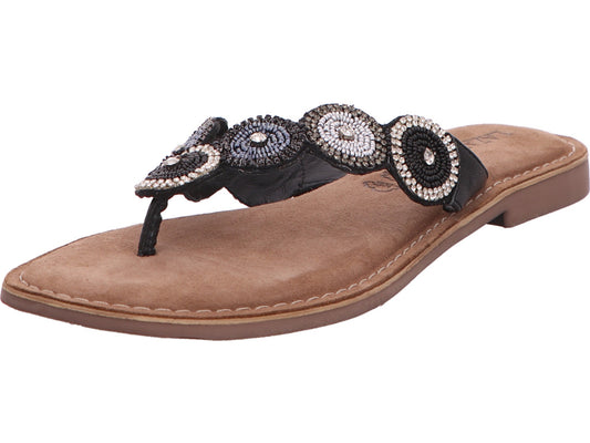 Lazamani Damen Pantolette  in schwarz