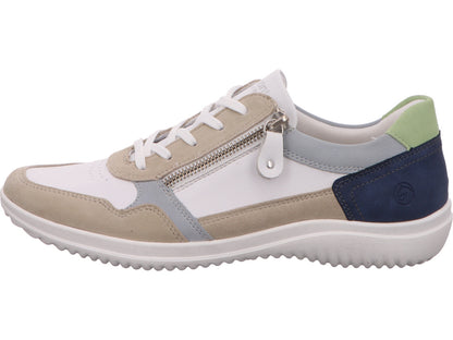Remonte damessneakers in een wit-meerkleurige combinatie