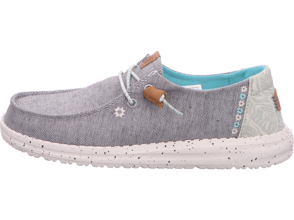 Hey Dude Damen Slipper Wendy Heathered Slub in grau