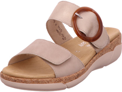 Remonte Damen Pantolette  in beige-kombiniert