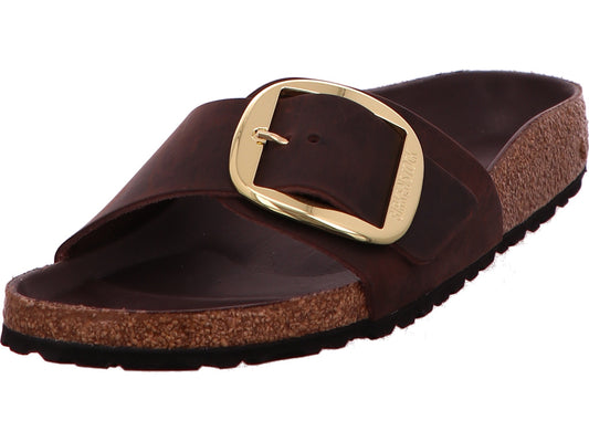 Birkenstock Damen Pantolette Madrid Big Buckle in dunkelbraun