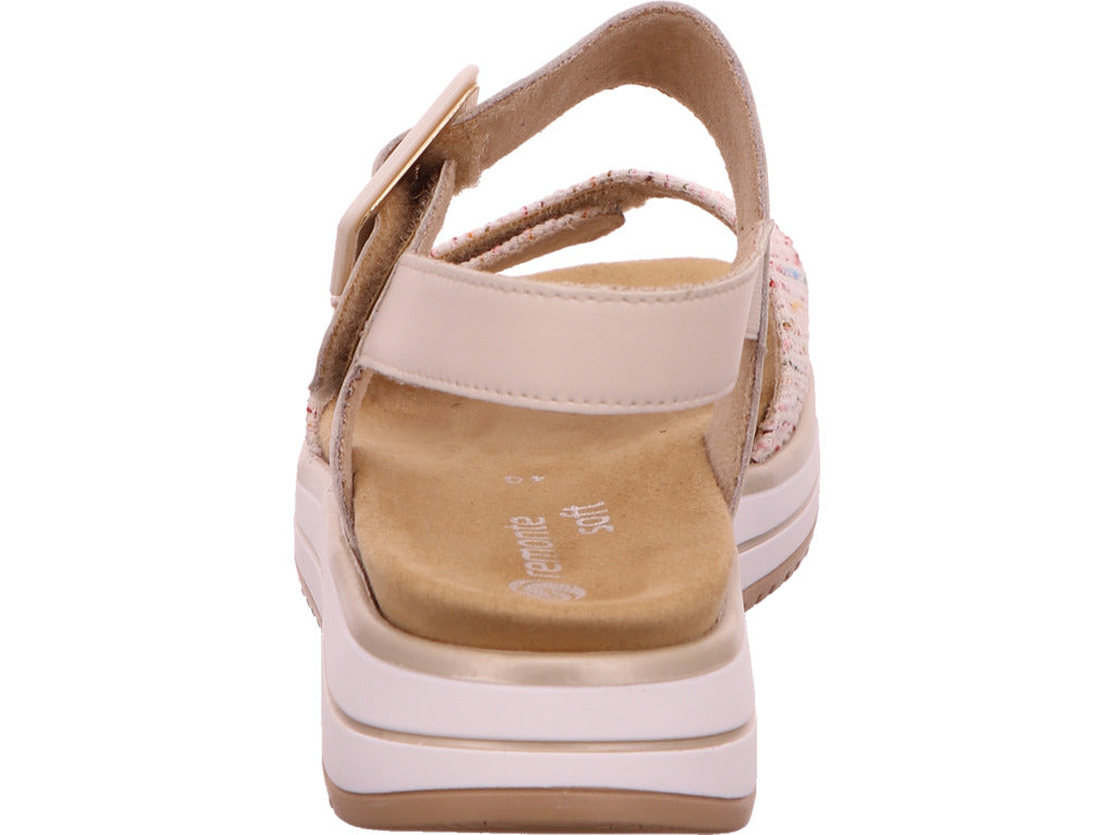 Remonte Damen Sandalette  in beige-bunt-kombiniert