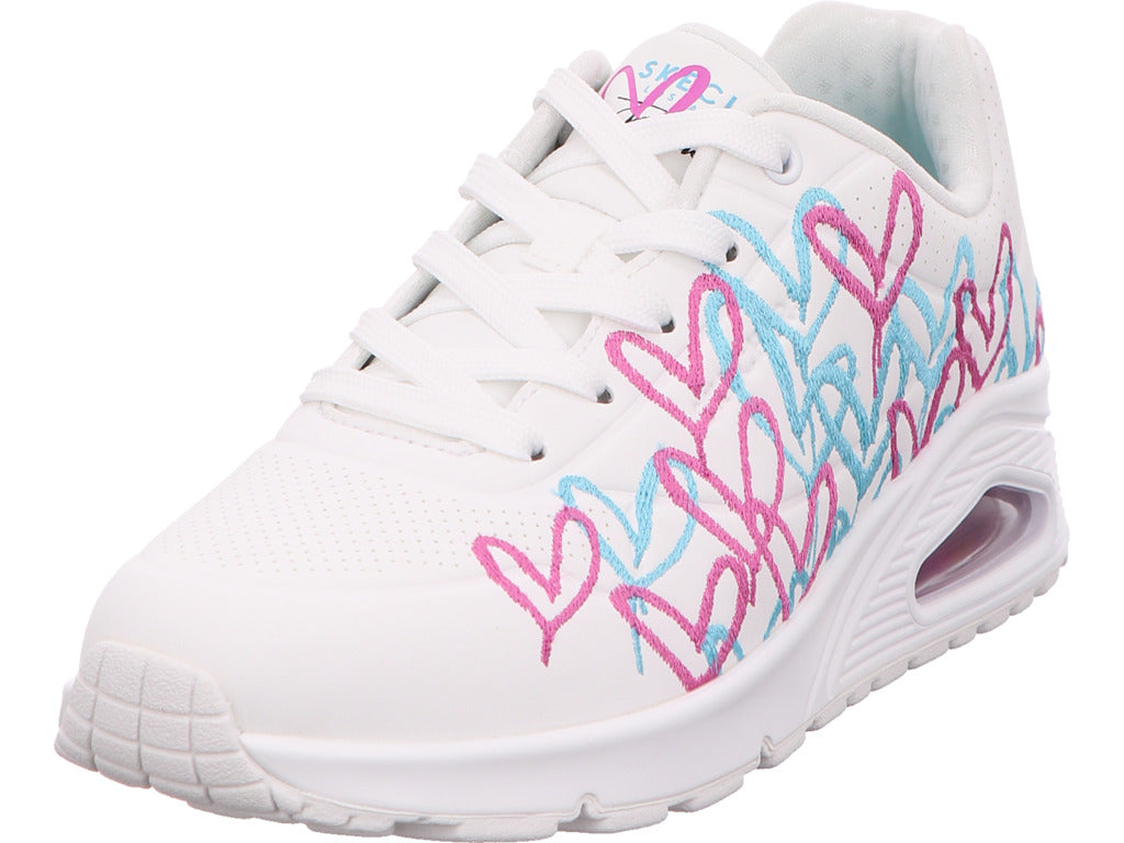 Skechers Damen Sneaker Uno - Golden Heart in weiß-bunt-kombiniert