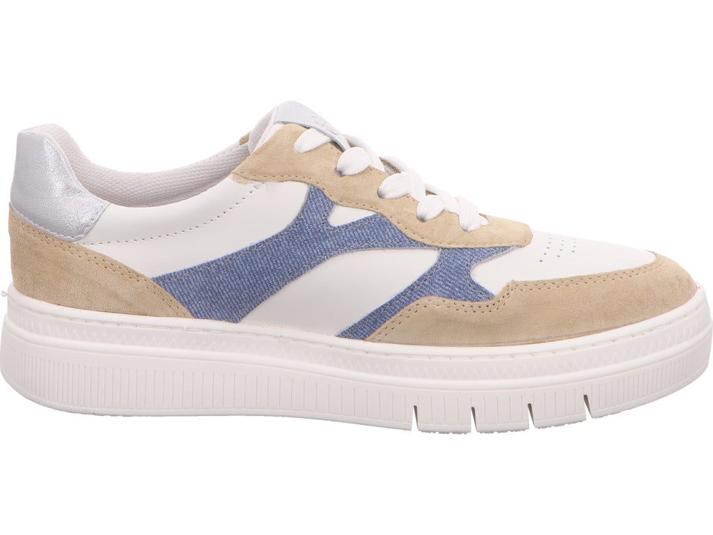 Tamaris Damen Sneaker  in weiß-bunt-kombiniert