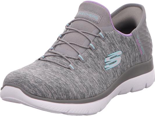 Skechers Damen Sneaker Slip-Ins Summits Dazzling H in hellgrau
