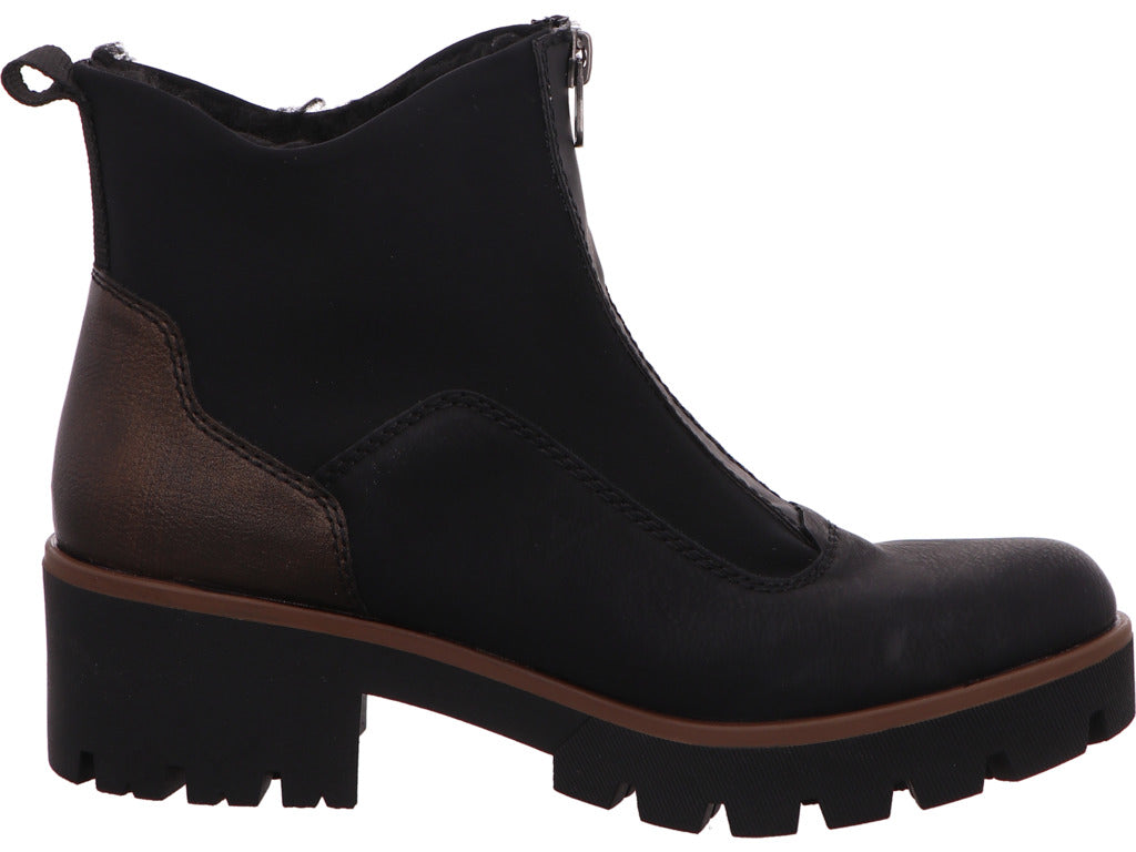 Rieker Damen Stiefel  in schwarz-bunt-kombiniert