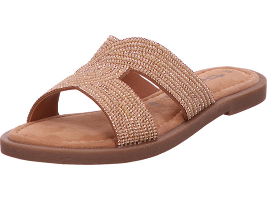 Tamaris damesmuiltjes in bruin-gecombineerde uitvoering