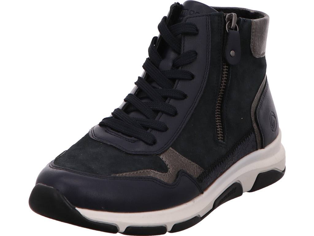 Remonte Damen Stiefel  in blau-bunt-kombiniert