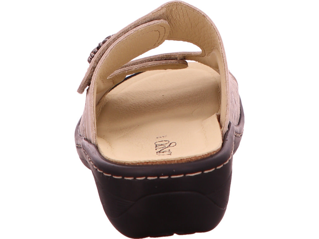 Longo Damen Pantolette  in taupe