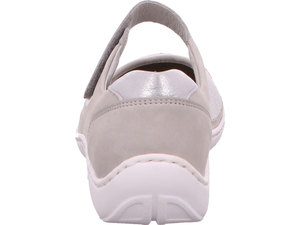 Waldläufer Damen Slipper Henni in grau-bunt-kombiniert