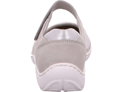 Waldläufer Damen Slipper Henni in grau-bunt-kombiniert