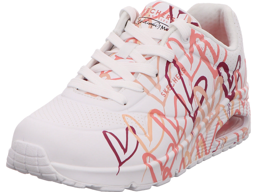 Skechers Damen Sneaker Spread The Love in weiß-schwarz-kombiniert