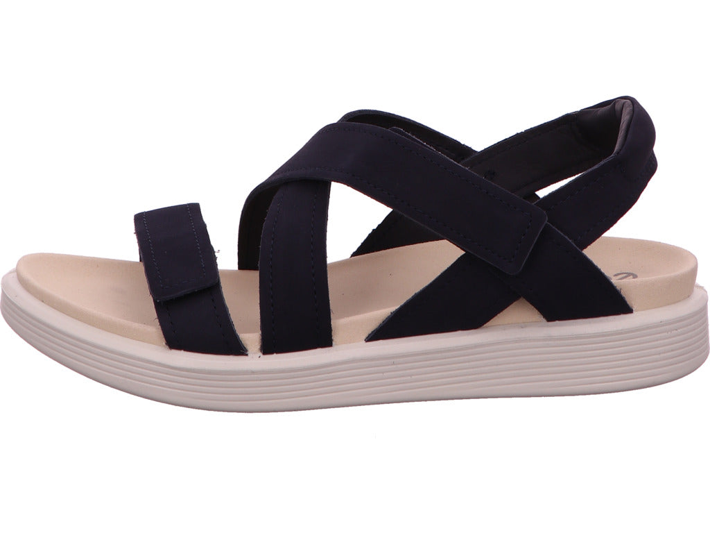 Ecco Damen Sandalette Soft Sandal W Cross in dunkelblau