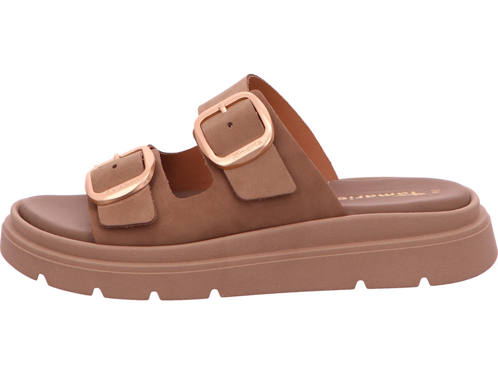 Tamaris Damen Pantolette  in taupe