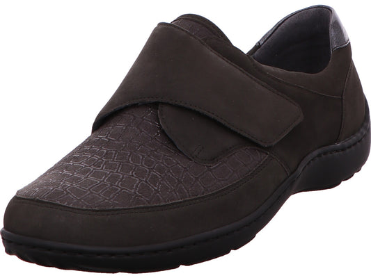 Waldläufer Damen Slipper Henni in grau-kombiniert