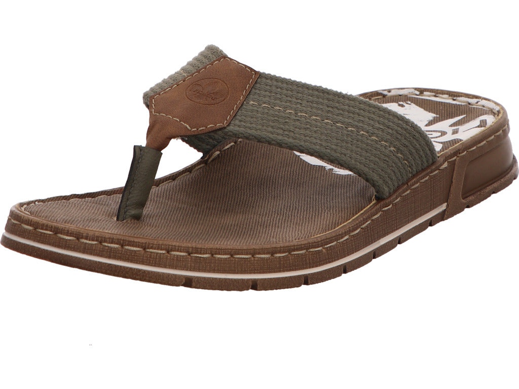 Rieker Herren Pantolette  in grün-bunt-kombiniert