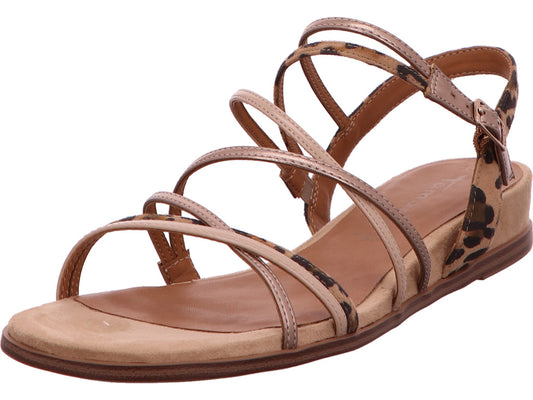 Tamaris Damen Sandalette  in braun-bunt-kombiniert