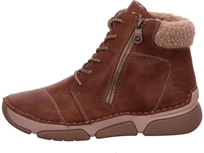 Rieker Damen Stiefel  in braun-bunt-kombiniert