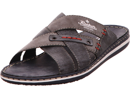 Rieker Herren Pantolette  in blau-bunt-kombiniert