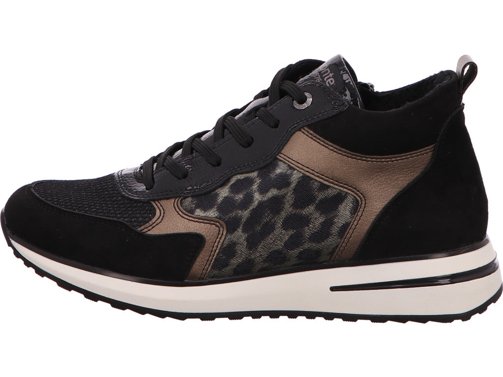 Remonte Damen Stiefel  in schwarz-bunt-kombiniert