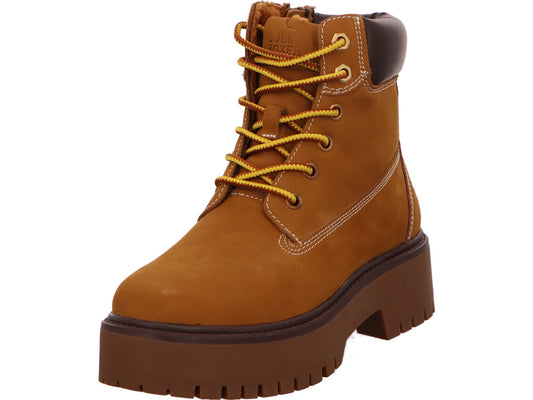 Bullboxer dameslaarzen in een geel-multicolor combinatie