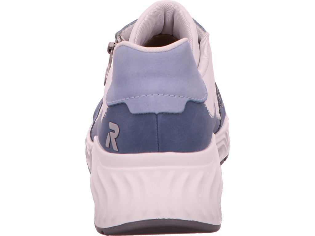 Rieker damessneakers in een blauw-multicolor combinatie