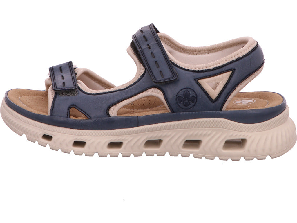 Rieker Damen Sandalette  in blau-bunt-kombiniert