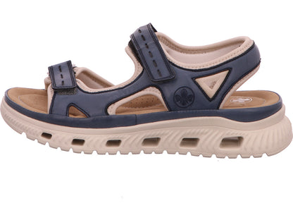 Rieker Damen Sandalette  in blau-bunt-kombiniert