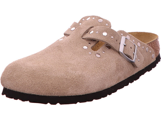 Birkenstock Damen Clog / Töffler Boston Rivet in taupe