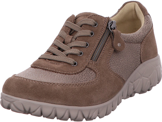 Waldläufer Damen Schnürschuh H-Havy Soft in braun-kombiniert