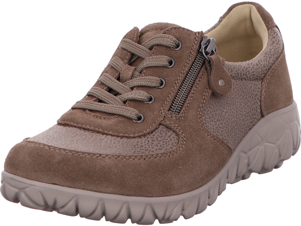 Waldläufer Damen Schnürschuh H-Havy Soft in braun-kombiniert