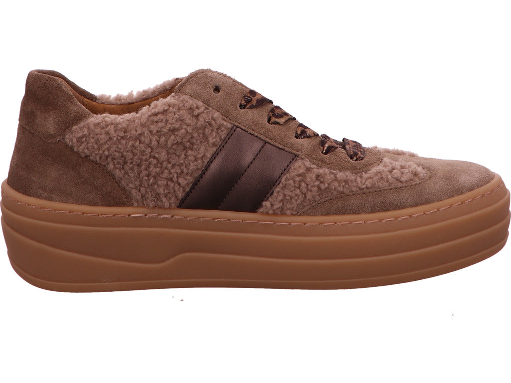 Gabor damessneakers in een combinatie van bruin en meerdere kleuren.